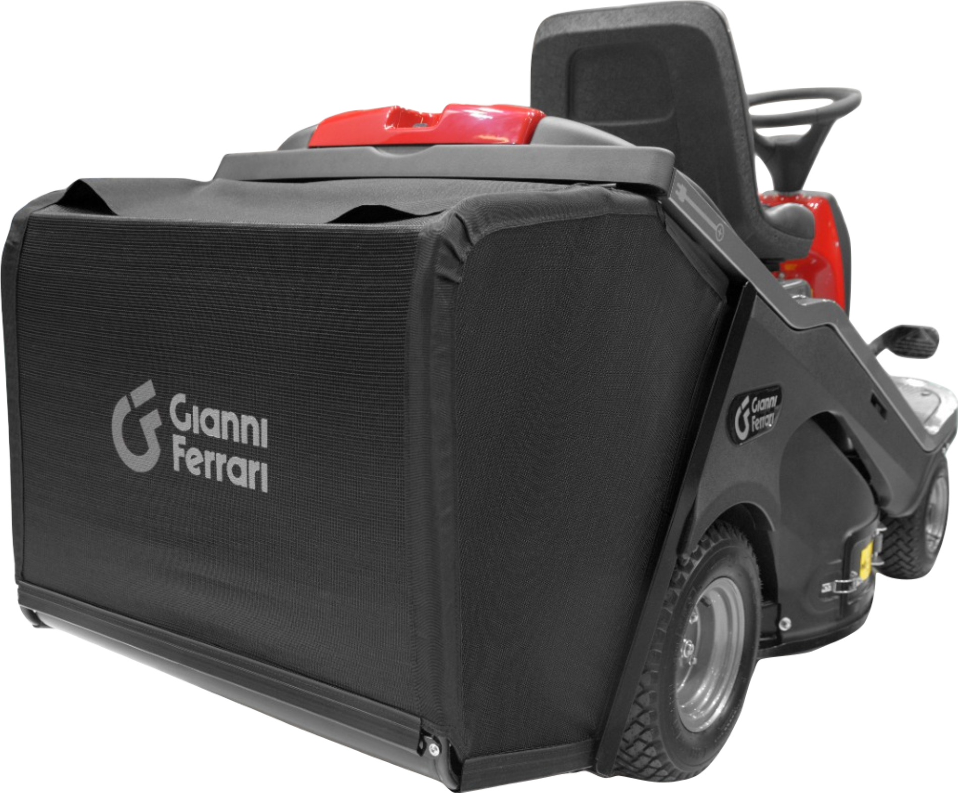 Elektro-Aufsitzmäher Gianni Ferrari GTM + electric Rückansicht