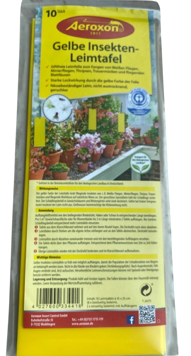 Leimfolie Gelb 10x25 cm Vorderseite