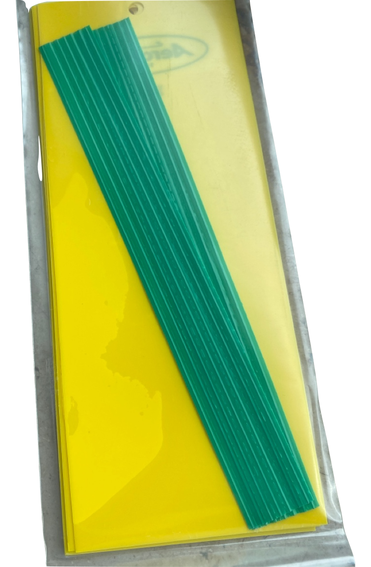 Leimfolie Gelb 10x25 cm Rückseite