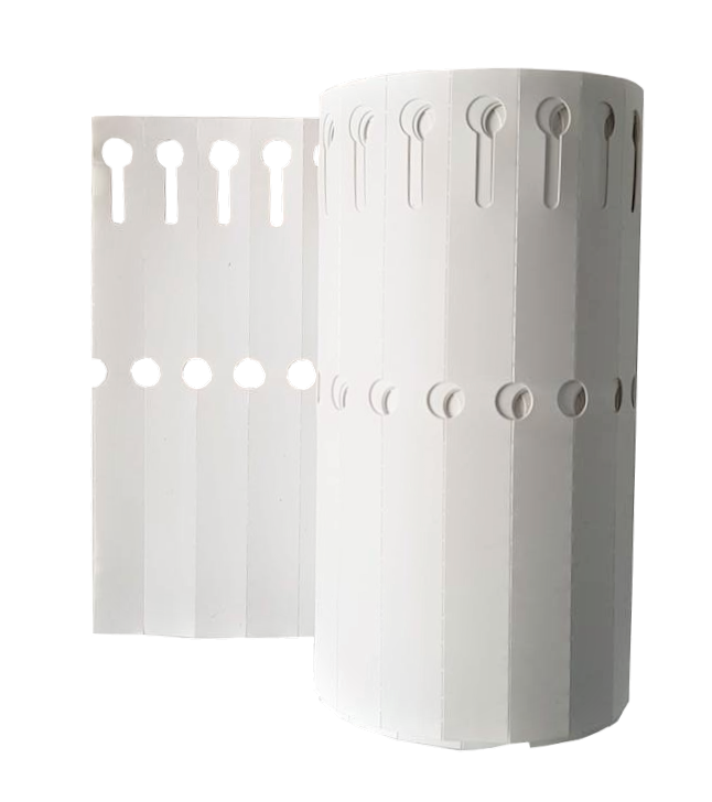 Schlaufenetiketten weiss