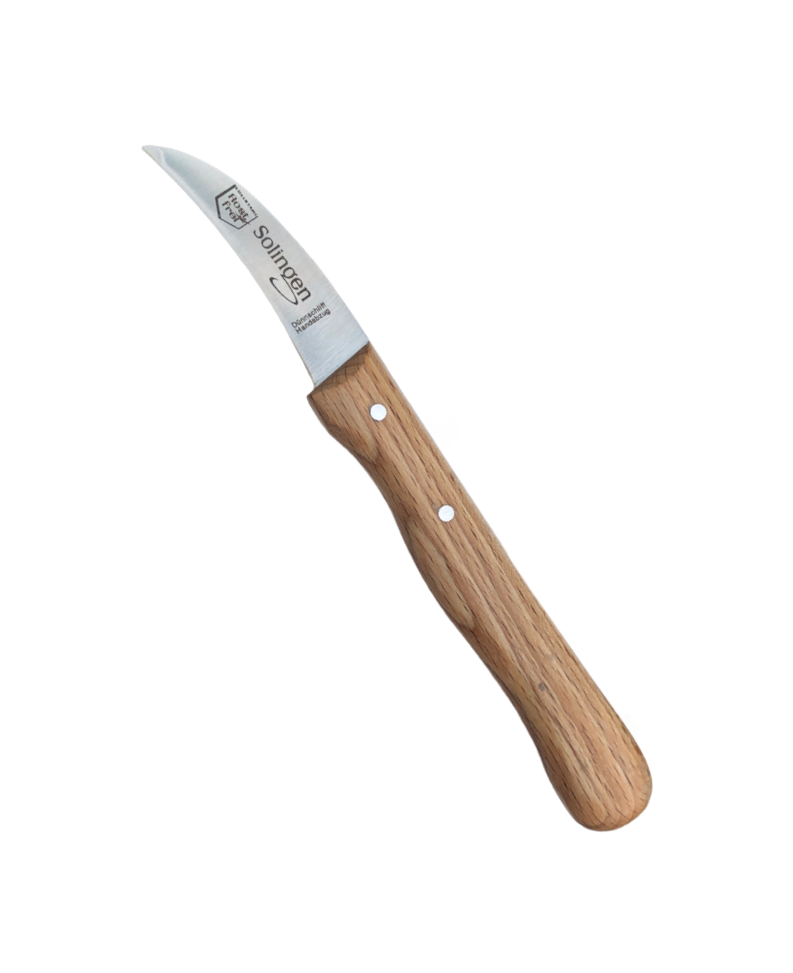 Gemüsemesser Gebogen mit Holzgriff