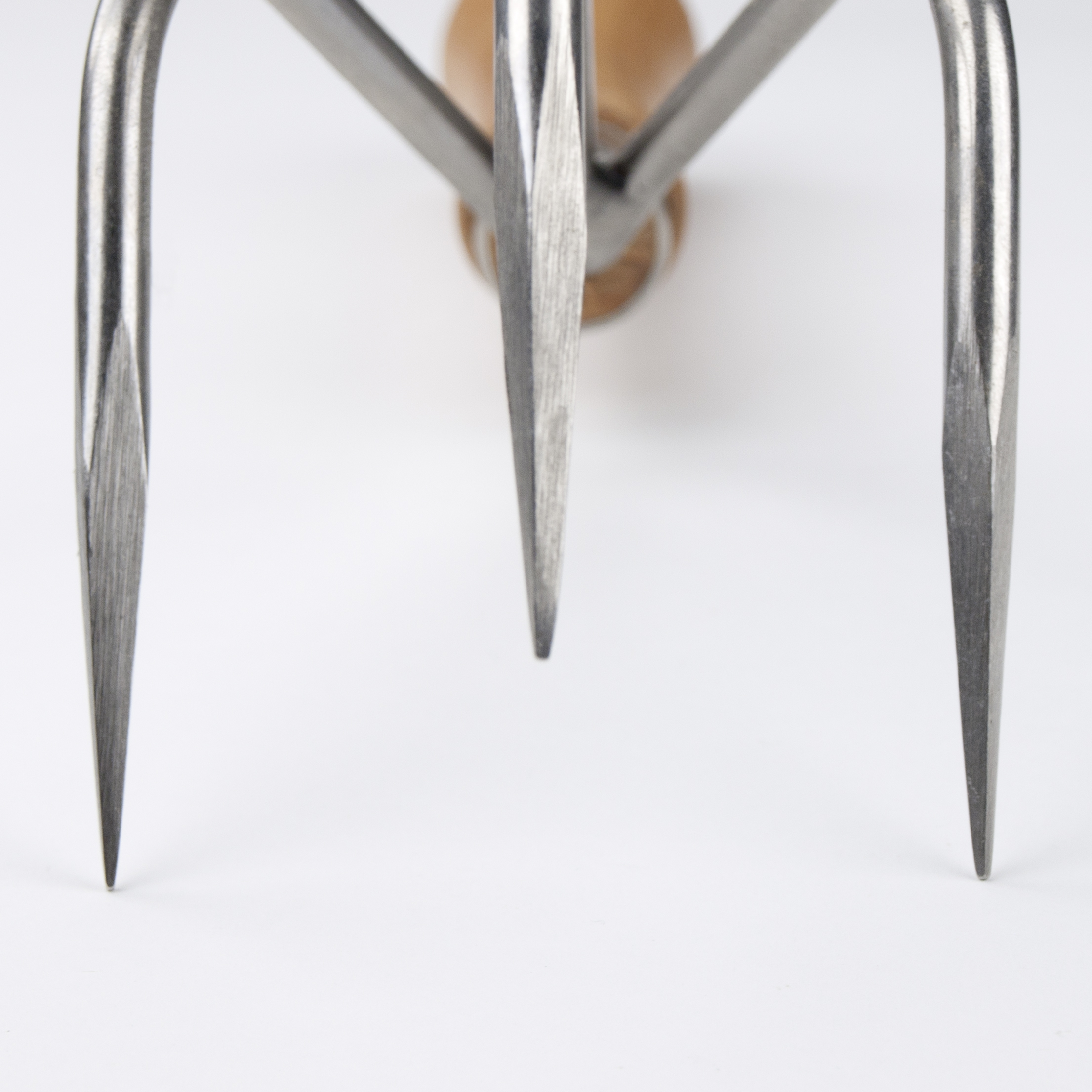 Handkultivator 3 Edelstahlzinken mit Kirschgriff