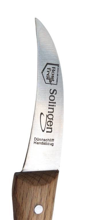 Gemüsemesser Gebogen mit Holzgriff