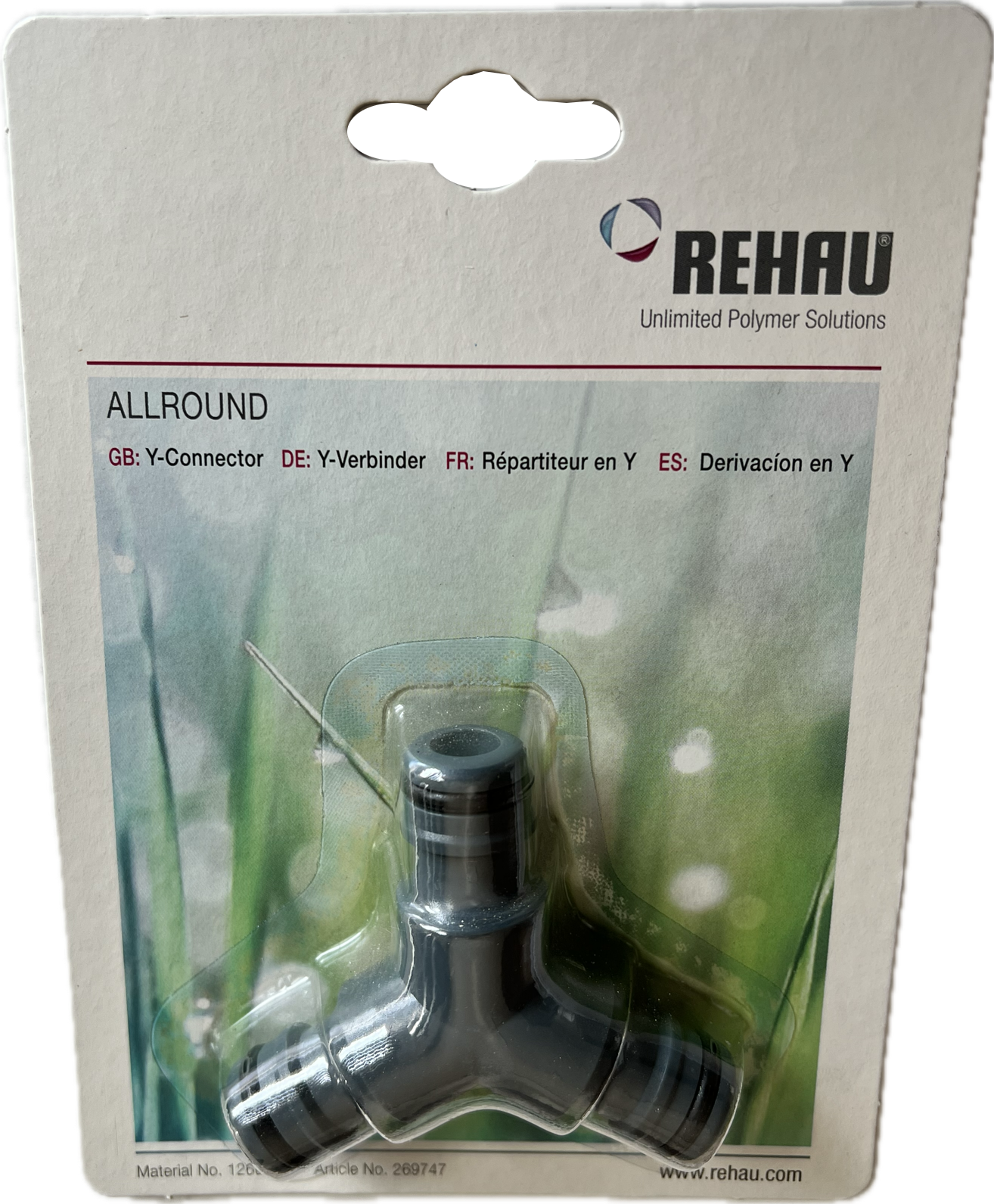 Rehau Y-Verbinder 1/2 Zoll Verpackung