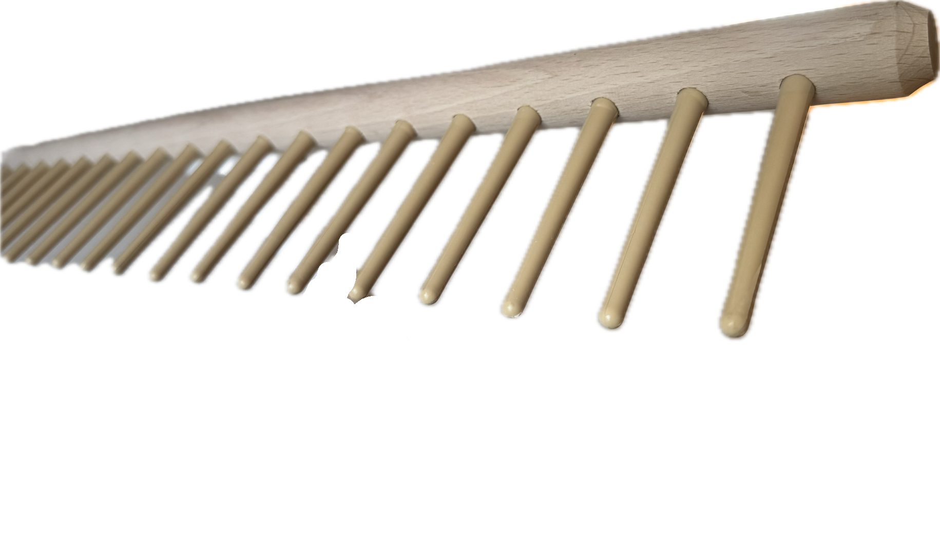 Planierrechen 67 cm, 20 Nylon-Zinken gerade mit Stiel