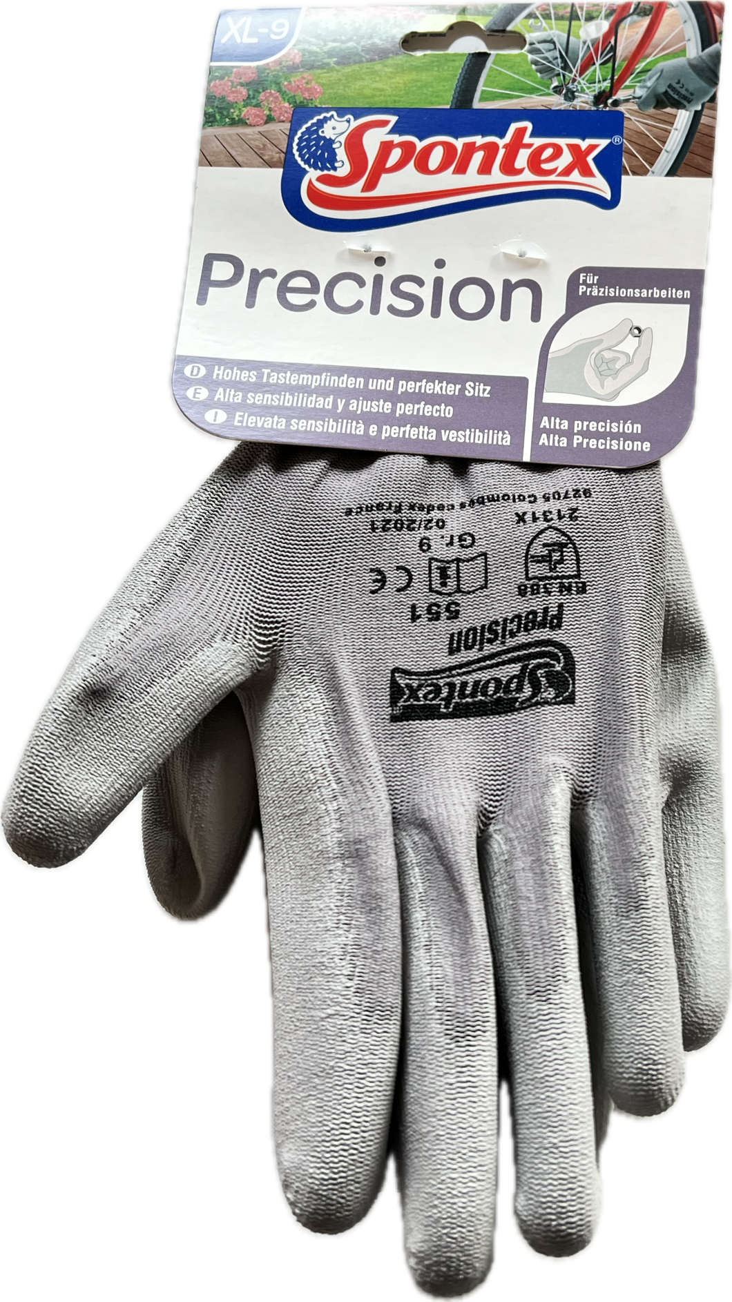 Handschuhe Spontex Precision grau