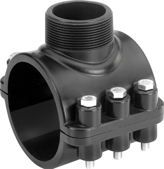 Anbohrschelle-PE-Aussengewinde