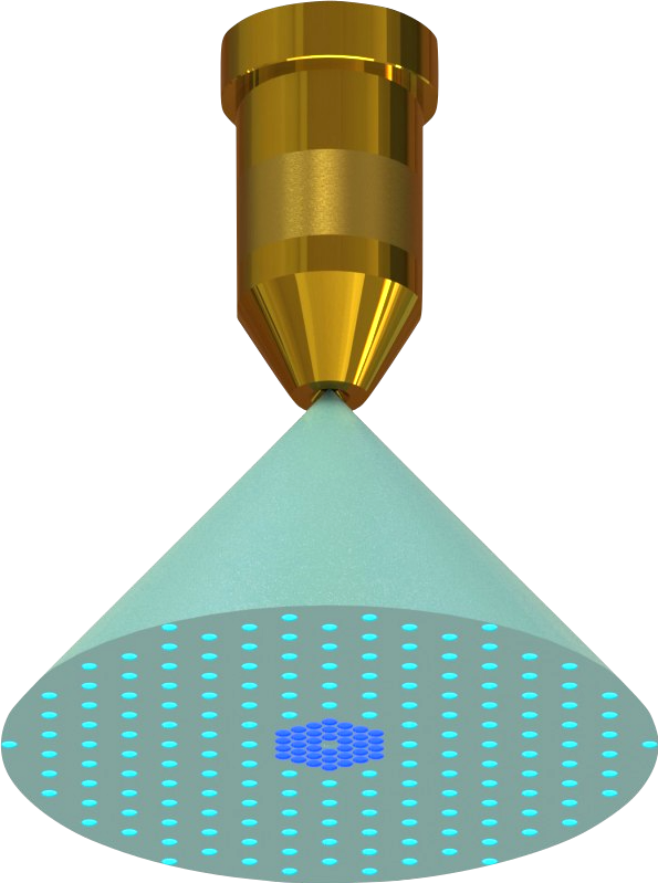 Hochstrahlduese  Messing Strahlwinkel