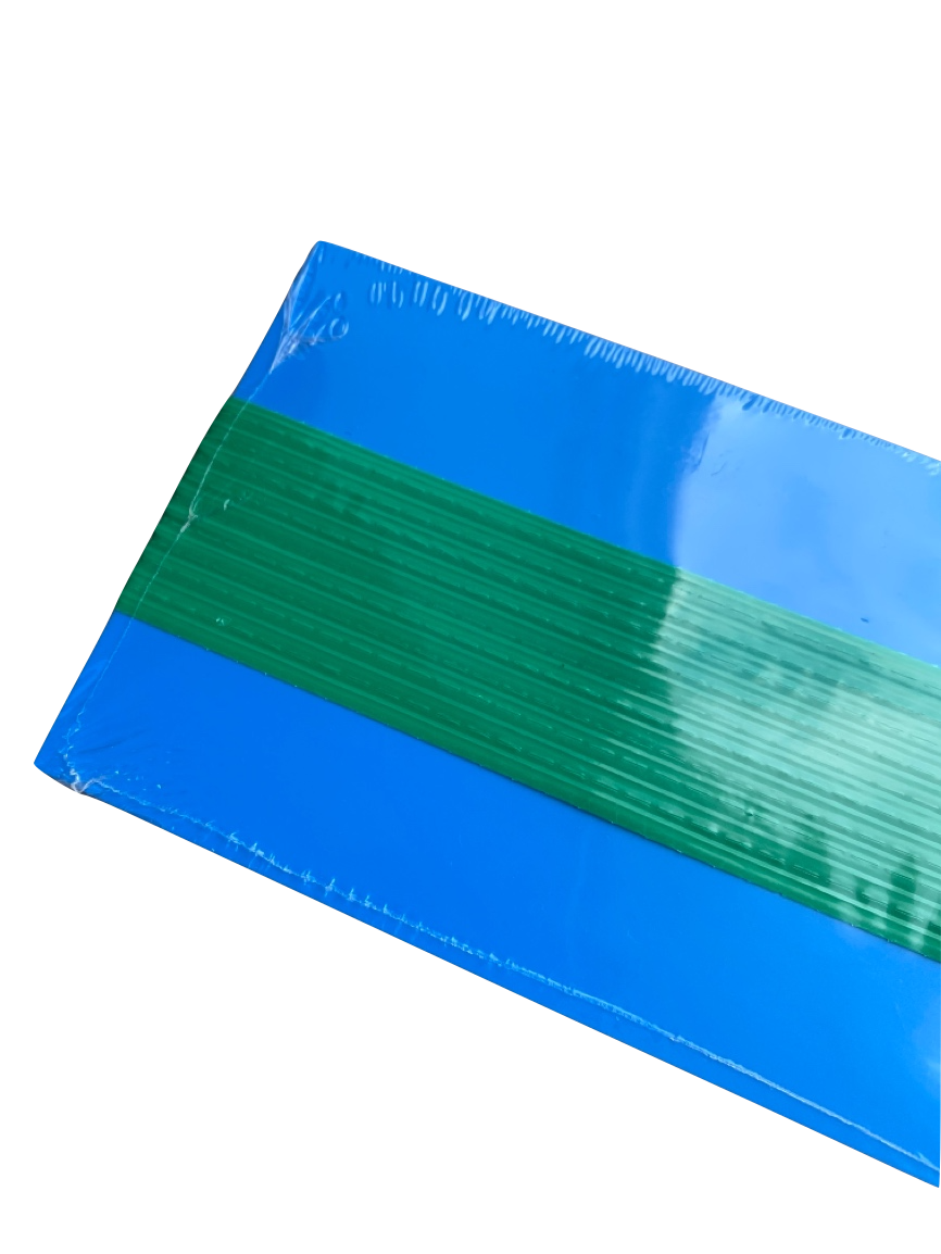 Blau Leimfolie Rueckseite