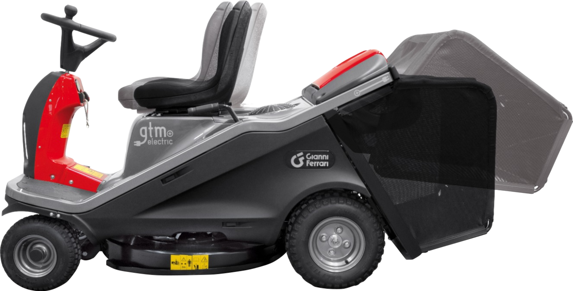 Elektro-Aufsitzmäher Gianni Ferrari GTM + electric Seitenansicht