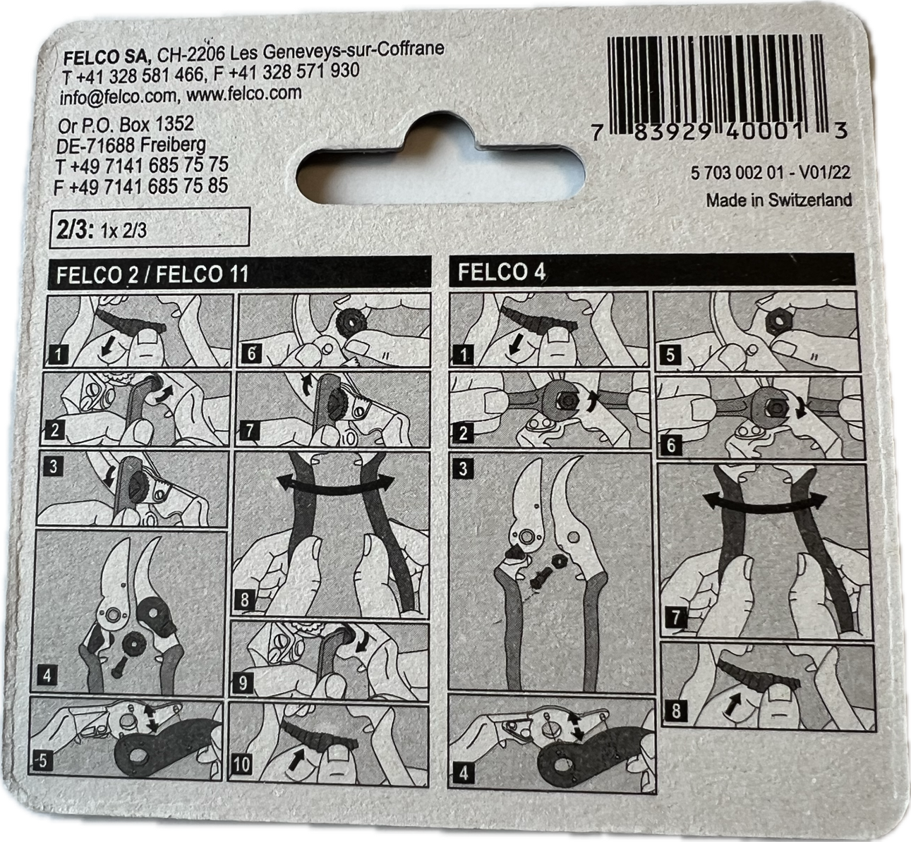 Ersatzklinge Felco 2/3