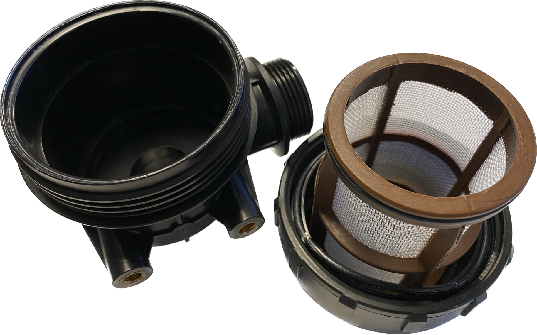 Saugfilter 1 1/4 Zoll Winkel geöffnet