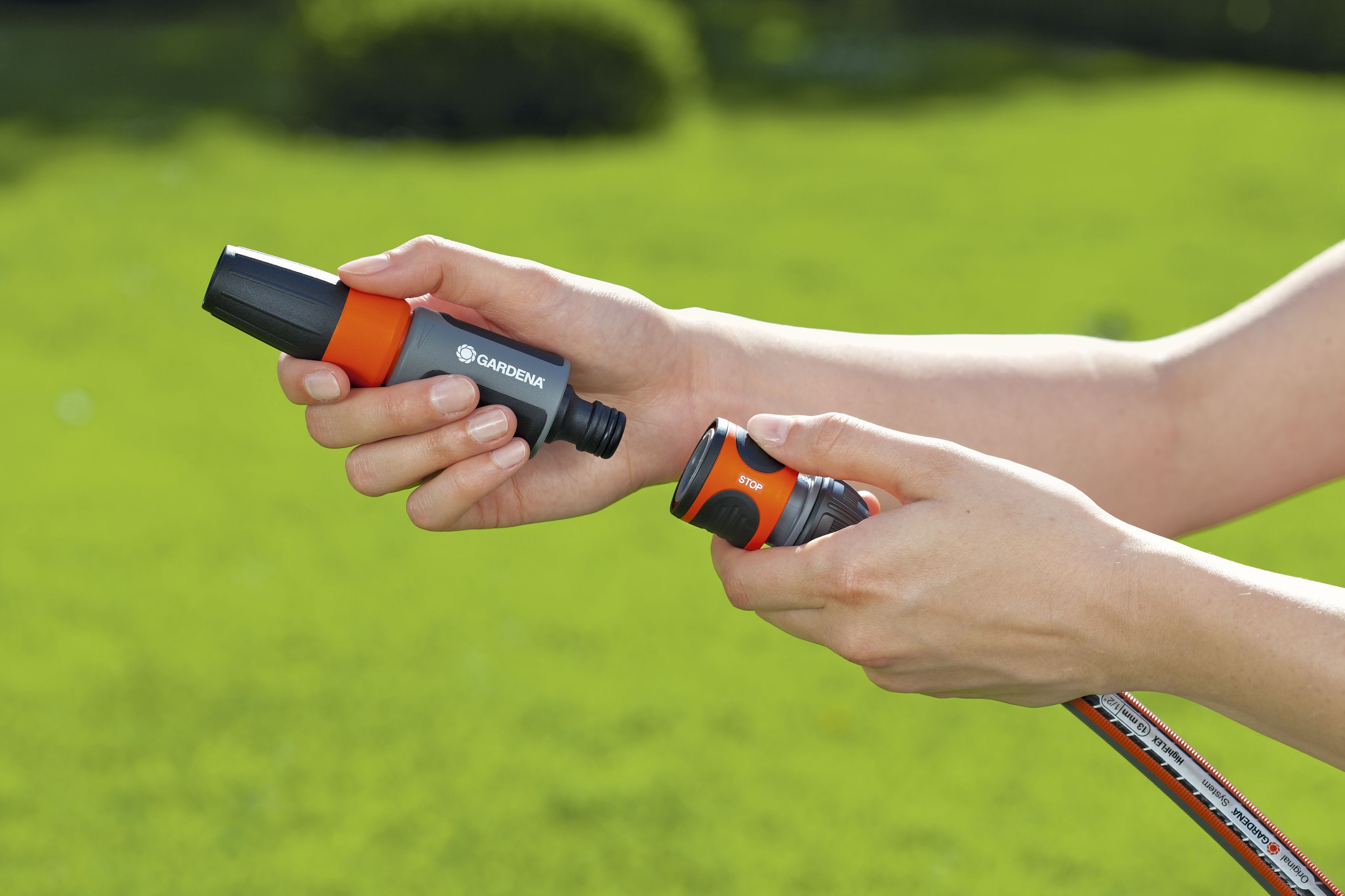 Wasserstop Gardena - Anschlussbild