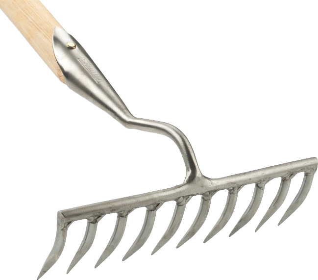 Feinrechen 10 Zinken Niro Stiel 170 cm Seeboer