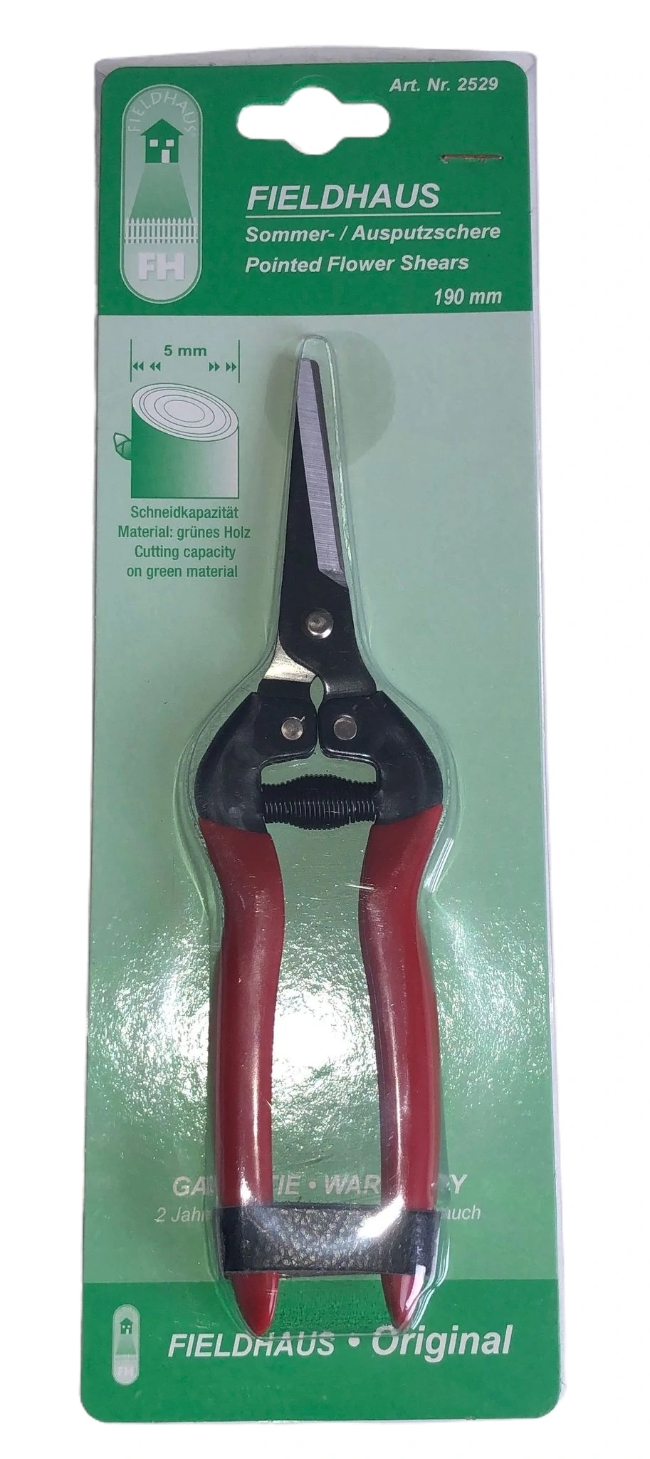 Ausputz/Blumenschere 190 mm Verpackung