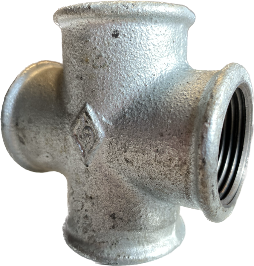 Kreuzstück Temperguss verzinkt