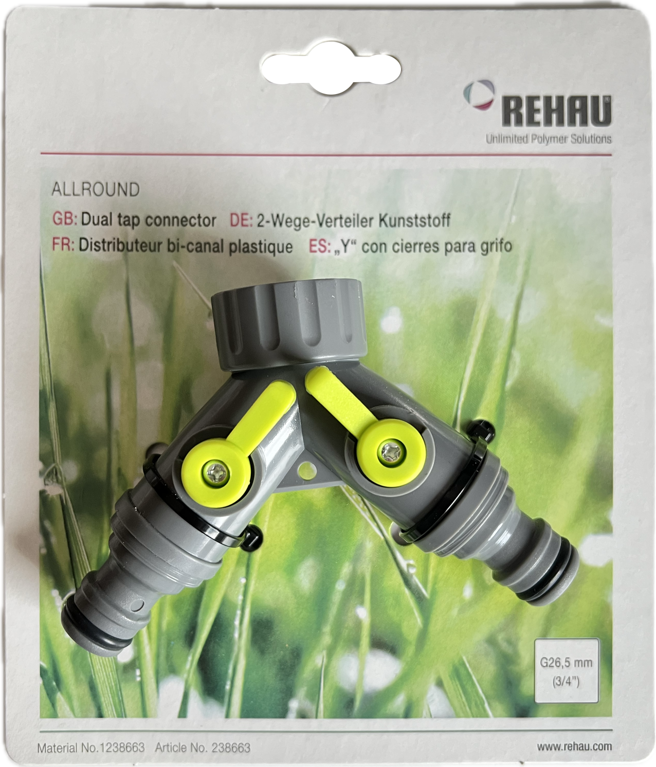 Verpackung 2 Wege Verteiler Rehau