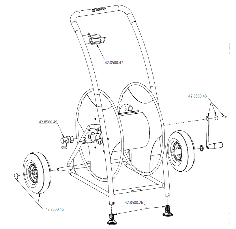 Schlauchwagen Geka P80 Skizze