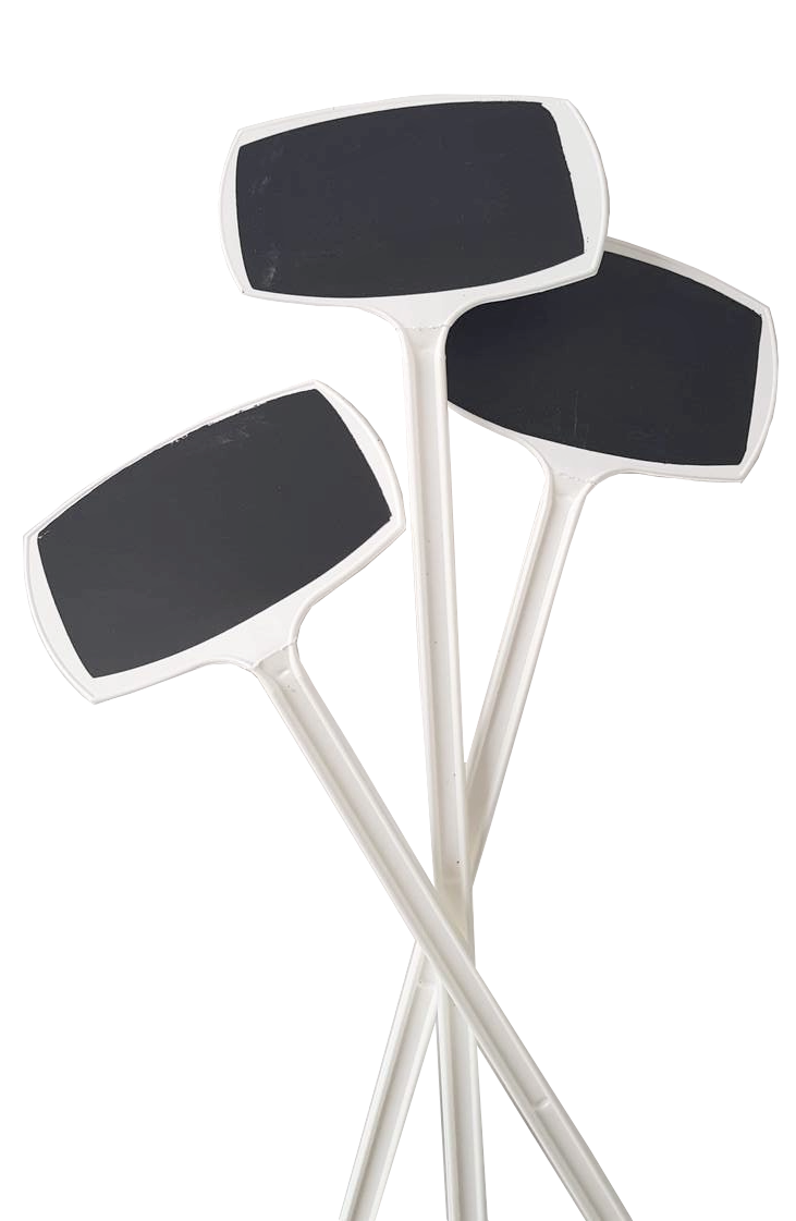 Stecketikett 35 cm schwar/weiß schräg