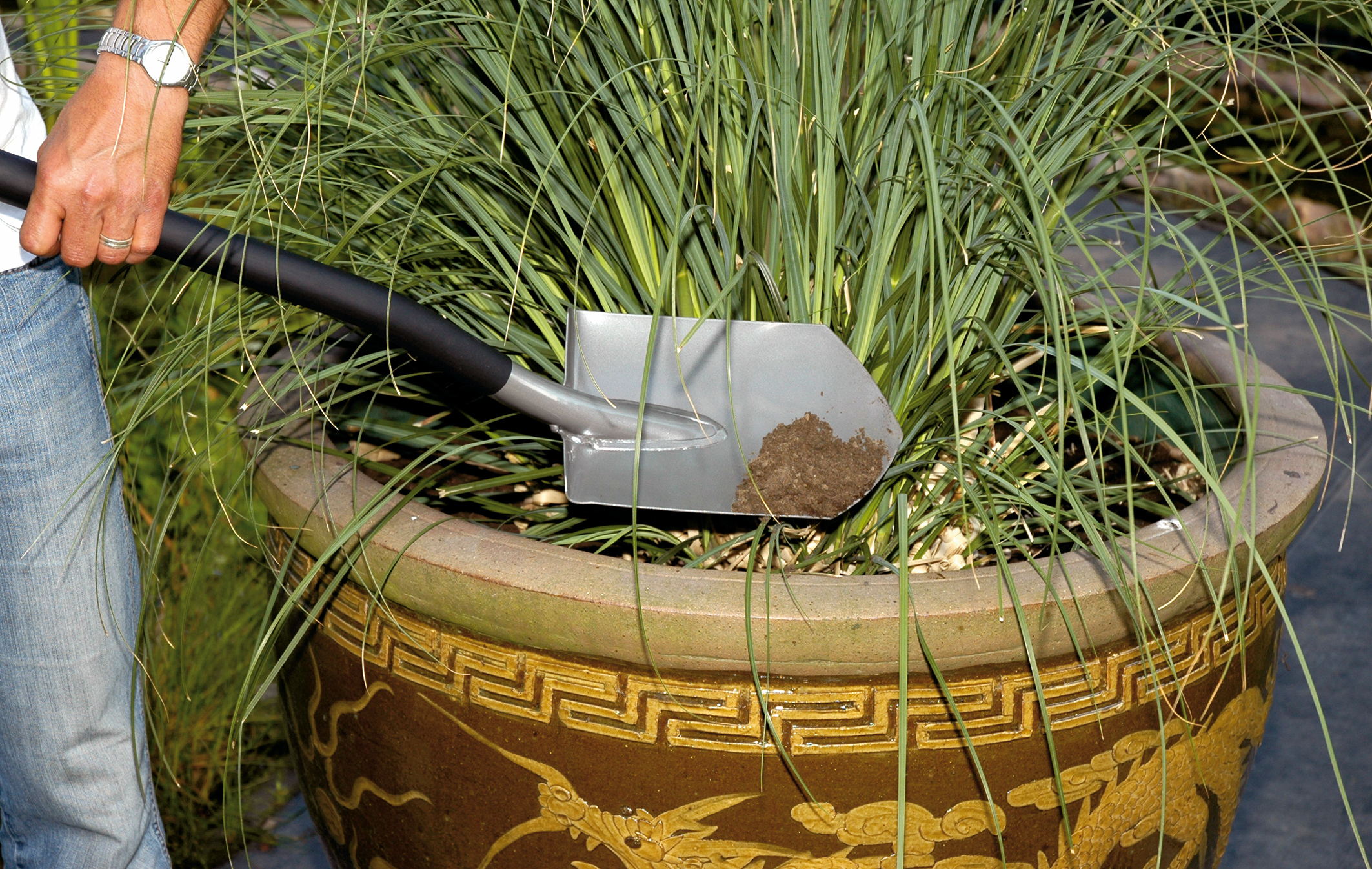 Spaten Fiskars spitz - Einsatzbild