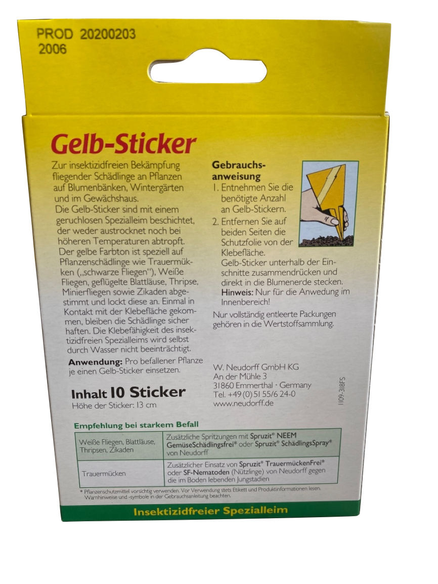 Gelbsticker Rückseite
